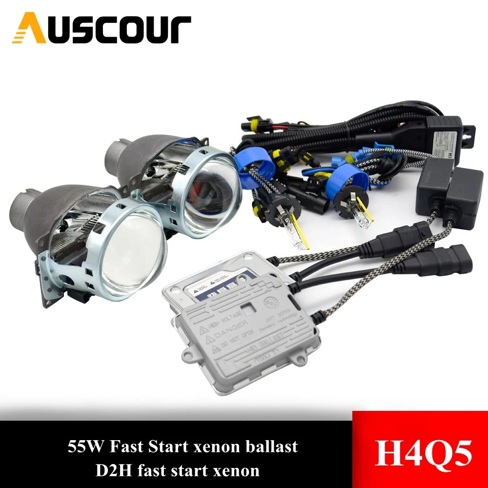 2шт 3 0 дюймов H4Q5 Bi xenon hid объектив проектора металлический держатель D2S D2H