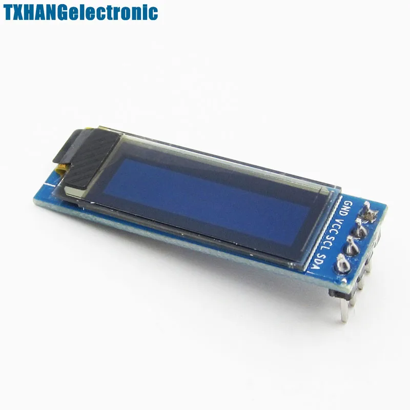 0 91 дюймов 128x32 IIC I2C синий OLED ЖК-дисплей DIY модуль SSD1306 Драйвер IC DC 3 В 5 для Arduino PIC |