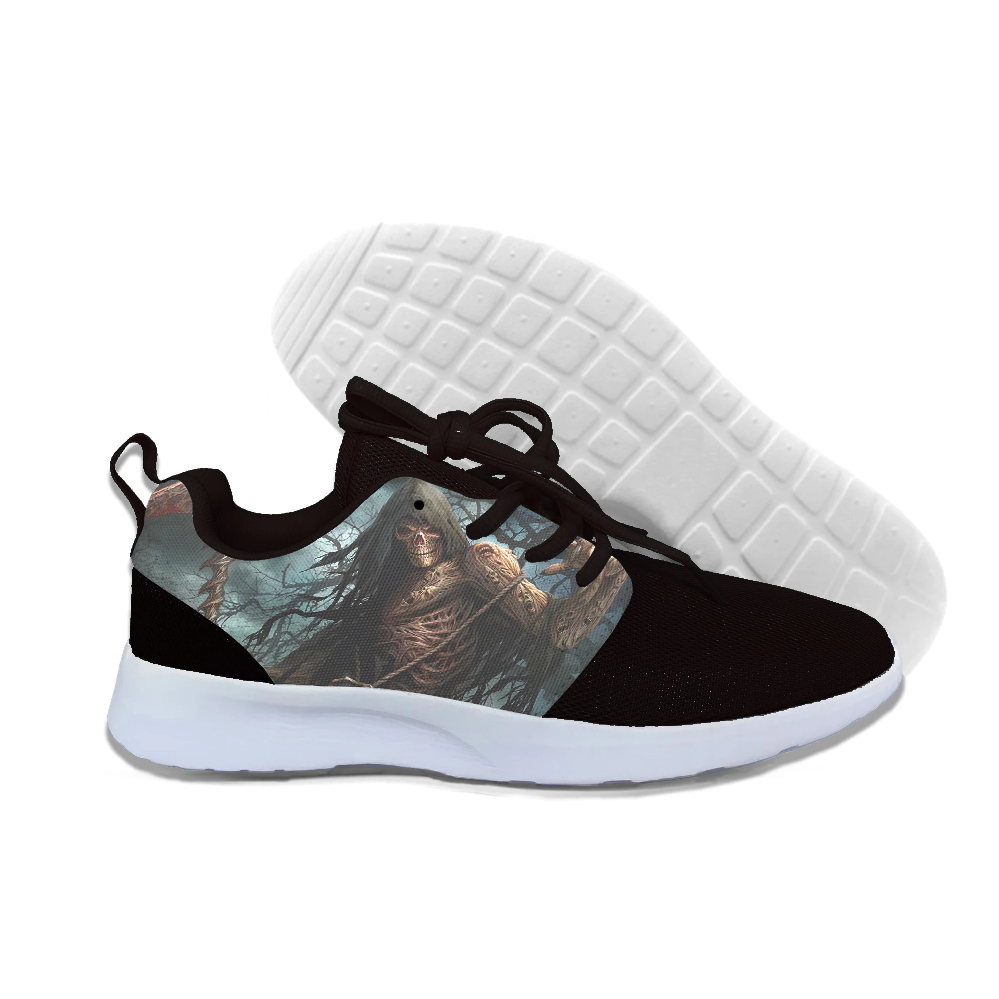2019 hot fashion grim Reaper Skull 3D casual shoes for men/women high quality Harajuku printing Sneakers | Обувь