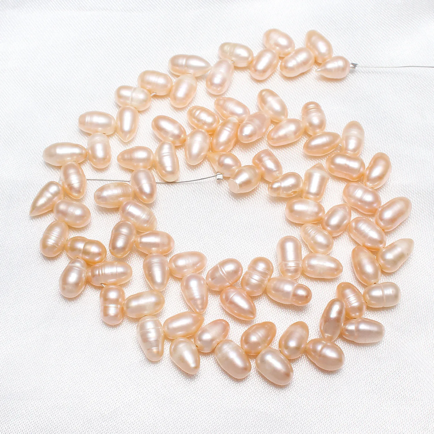 

Cultured Rice Freshwater Pearl Beads Natural Pink 5-6mm Sold Per Approx 14.5 Inch Strand