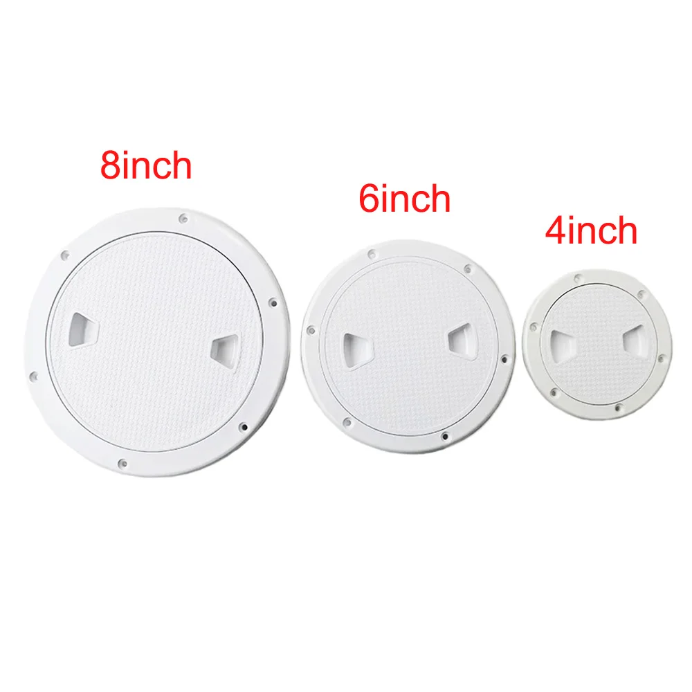 

JEAZEA 4/6/8 inch ABS White Round Plate Boat Yacht Marine Screw Out Deck Inspection Access Hatch Cover Accessories