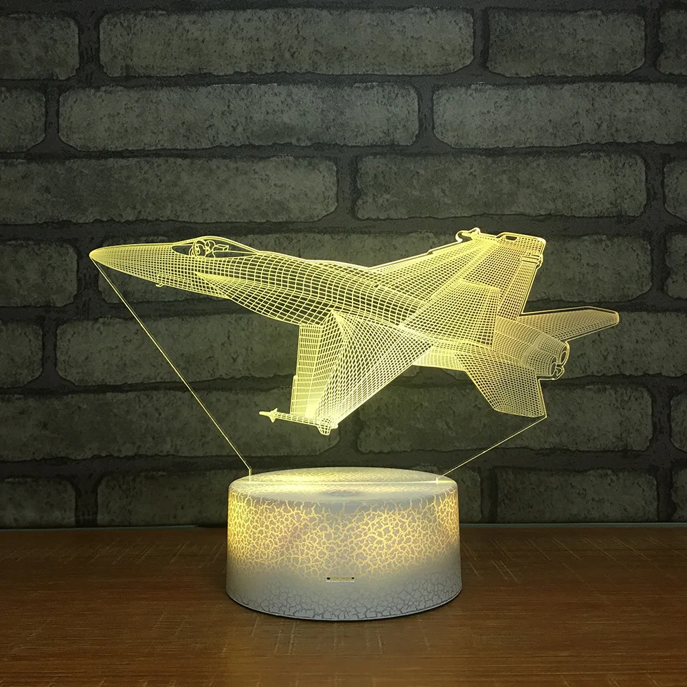 Подарки креативность 3d светодиодный светильник красочный креативный Led атмосфера Diy Led самолет СВЕТОДИОДНЫЙ Ночник Led Usb 3d светильники