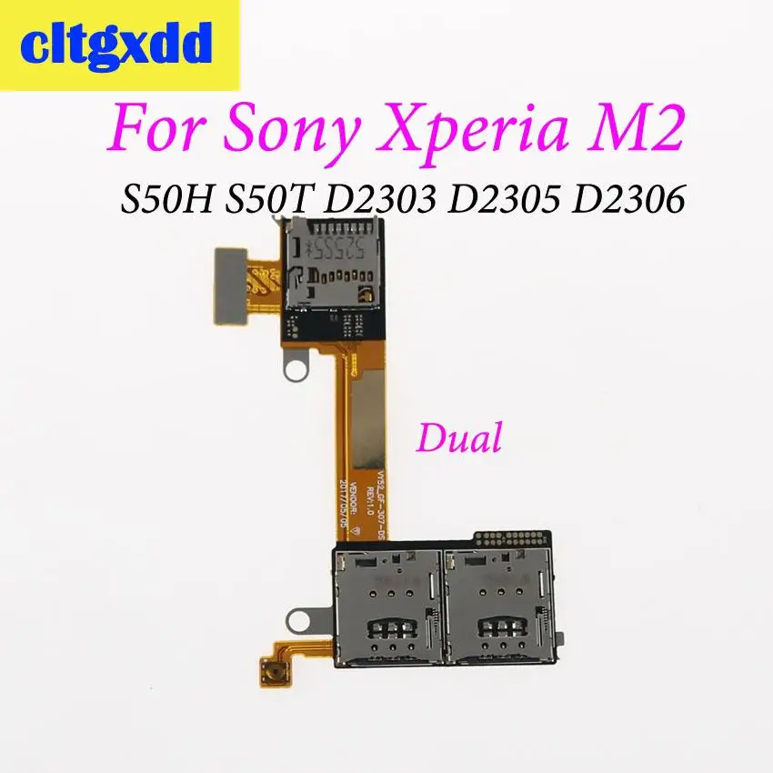 Cltgxdd sim карта TF слот для карты держатель кабель Sony Xperia M2 S50H D2303 D2305 D2306 кнопка