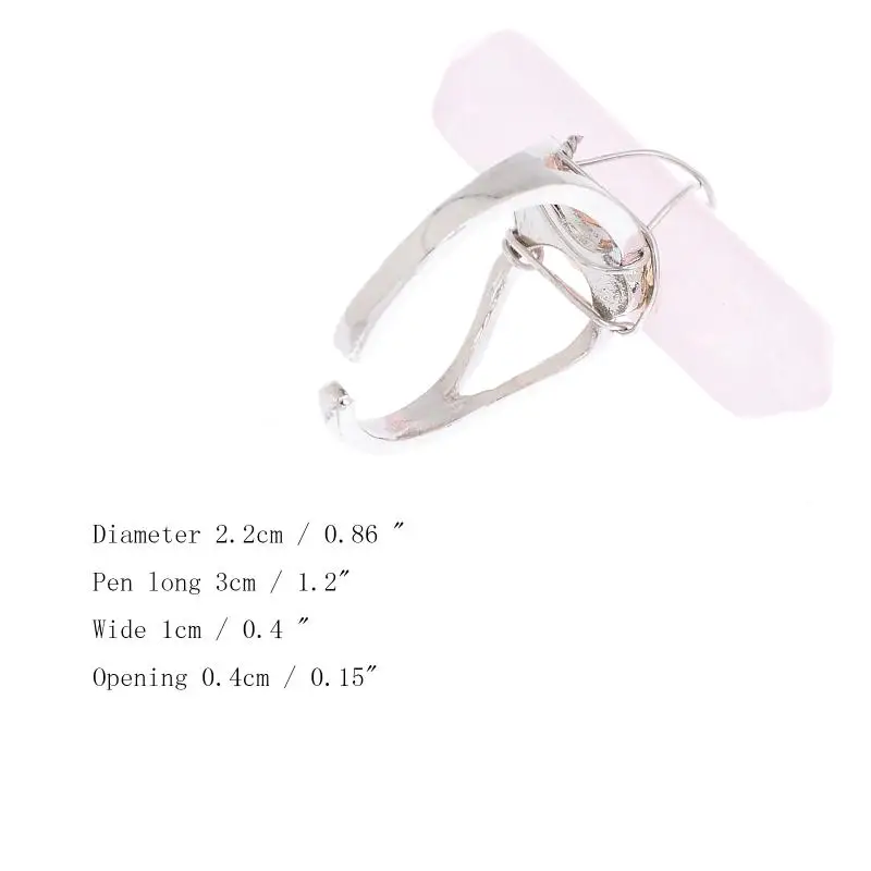 Модные кольца неправильной формы с кристаллом кварца драгоценные камни из