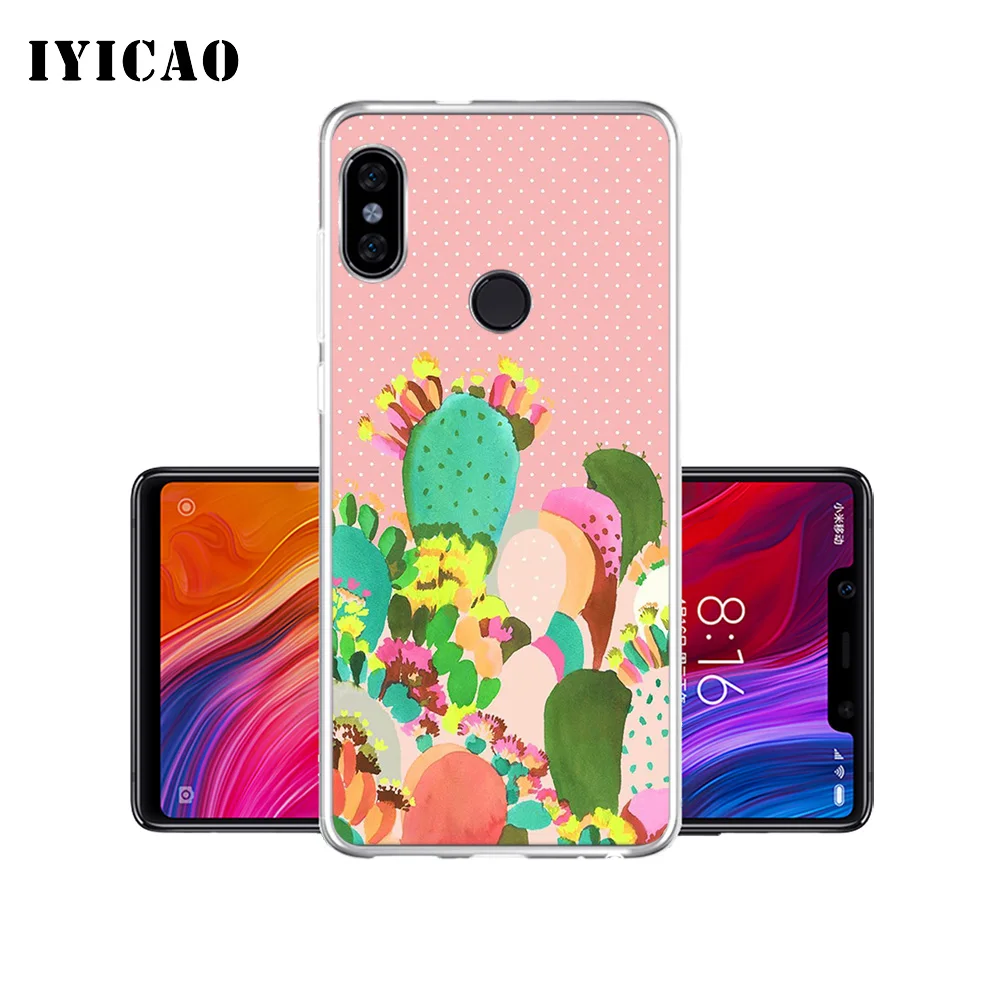 IYICAO милый мягкий силиконовый чехол для телефона С КАКТУСОМ Xiaomi Mi 9 8 SE 6 A1 A2 Lite F1 MIX2S