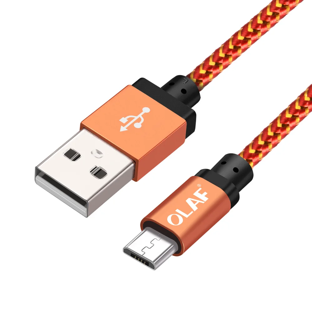 Red Олаф Micro USB кабель 1 м 2 м 3 м Быстрый кабель синхронизации данных и зарядки для samsung huawei Xiaomi LG Andriod USB кабель для мобильного телефона - Цвет: Red