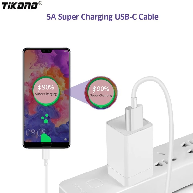 5А SuperCharge usb type C кабель супер зарядный шнур совместим с huawei P20 P30 Pro, mate 20 Pro, mate 9,10 Pro, P10 Plus