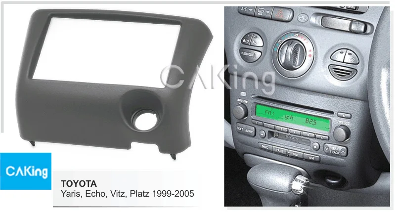 Автомобильная панель радиосвязи для Toyota Yaris, Echo, Vitz, Platz 1999-2005 Dash Kit Install Facia Plate Cover Console Adapter Bezel Trim