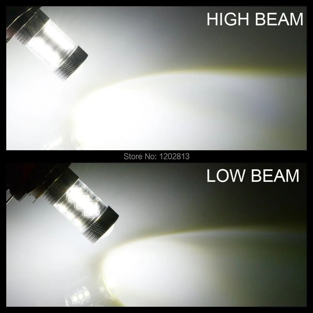 2X 80W 6000K белый H15 CREE XB D чипы светодиодный DRL Противотуманные светильник лампочка +