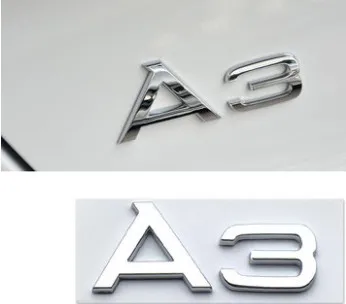 Хром задний багажник Письма Количество Знак Эмблемы для Audi A3 A4 A5 A6 A7 A8 A4L A6L A8L |