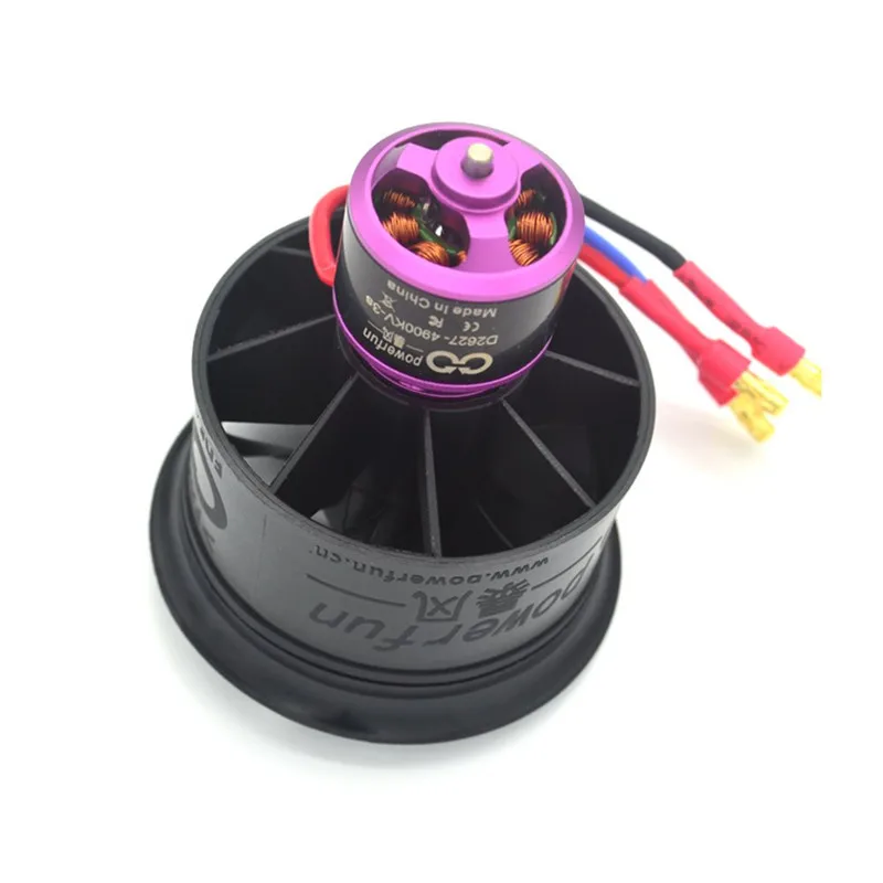 HTIRC 50 мм 11 лопастей вентилятор EDF блок с 3S D2627 4900KV бесщеточный двигатель для RC