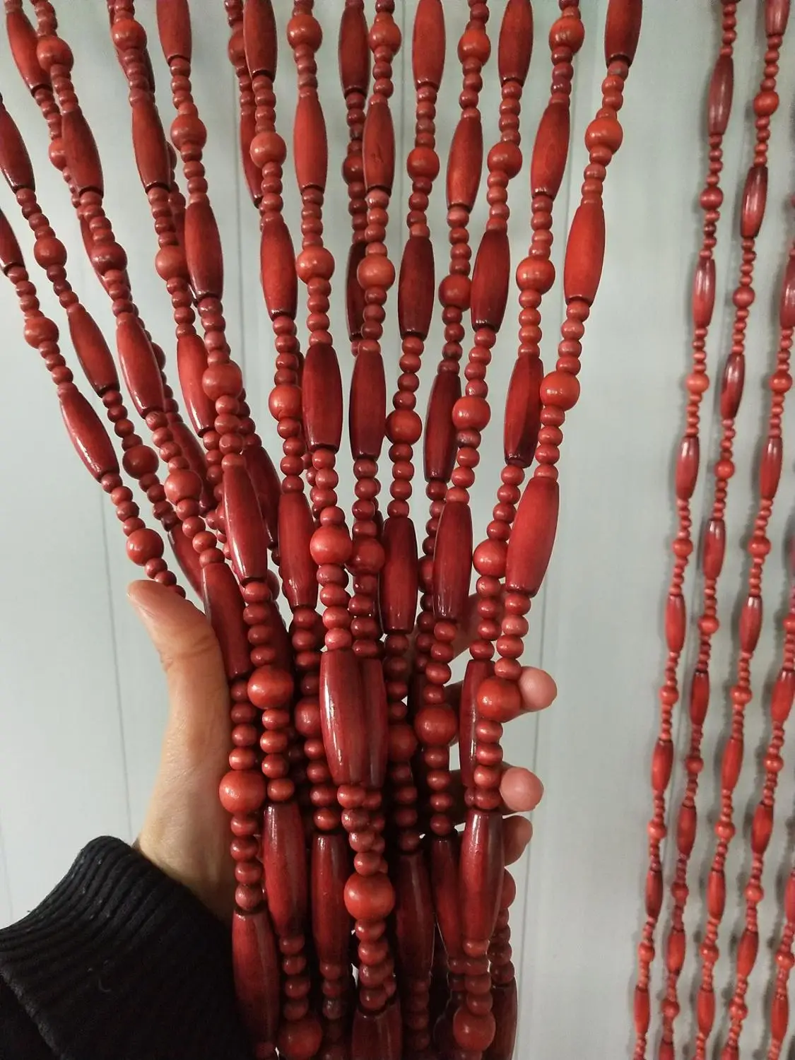 Лотос занавес из деревянных бусин висячая дверь занавеска для дома перегородка