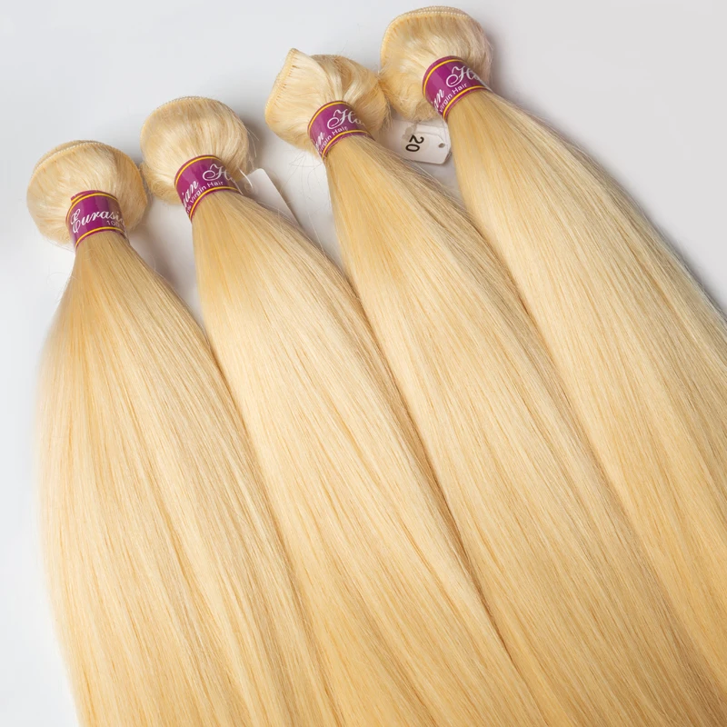 MFH светлые волосы 613 чистые малазийские пряди прямых волос 1/2/3/4 Связки 12-2" Смешанная Длина прочный волос может быт