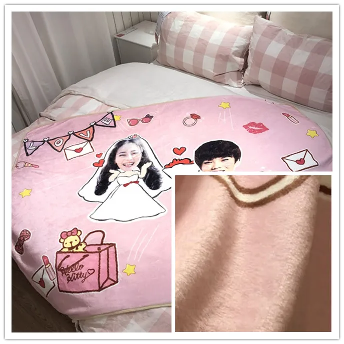 Blanket Velvet DIY индивидуальная простыня на кровать, креативная индивидуальность, фото, бланке, свадебное торжество, постельные принадлежности, простыня, подарок на день рождения - Цвет: Blanket Velvet