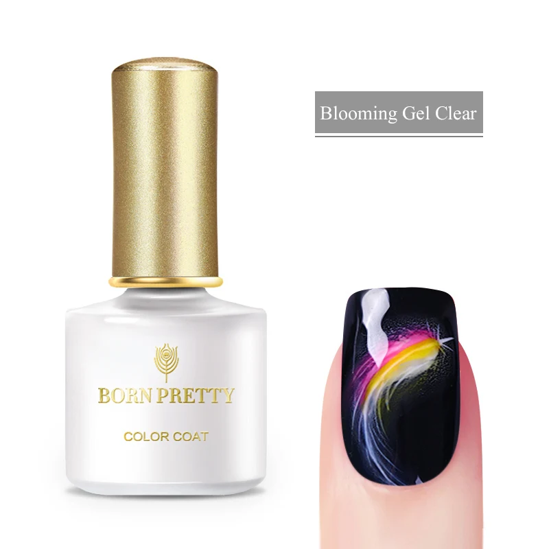 Blooming Gel Clear BORN PRETTY Базовое покрытие для ногтей не протирать верхнее покрытие Замачивание праймер резиновая основа гель для УФ светодиодный маникюр Гель-лак для нейл-арта 6 мл - Цвет: Blooming Gel Clear