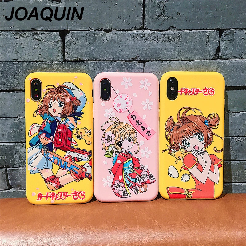 Милый мультяшный чехол для телефона с изображением сакуры iPhone X 6 6splus 7 8plus XR XS MAX