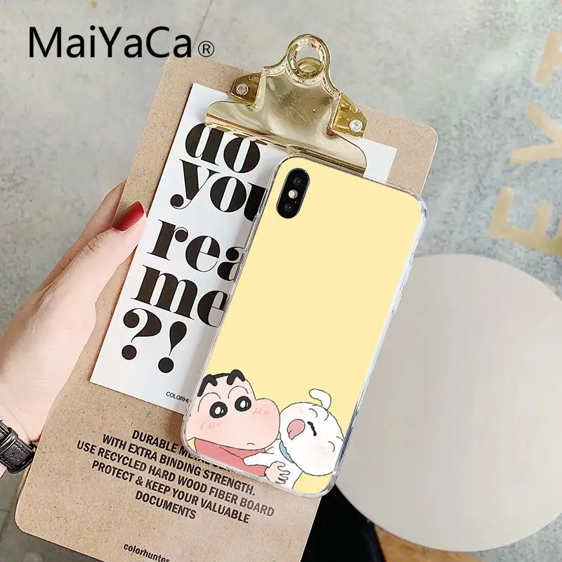 Maiyaca мультяшный Crayon Shin chan прозрачный мягкий чехол для телефона iPhone 8 7 6 6S Plus X XS MAX 5 5S