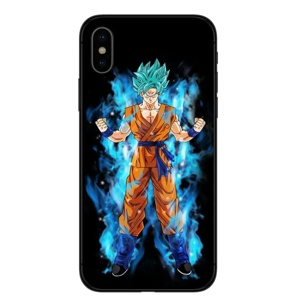 Dragon Ball Z Super DBZ Goku Fashion Coque для iPhone X XR XS MAX 8Plus 8 7Plus 7 6 6s plus 5s SE мягкий чехол для телефона ТПУ чехол Капа