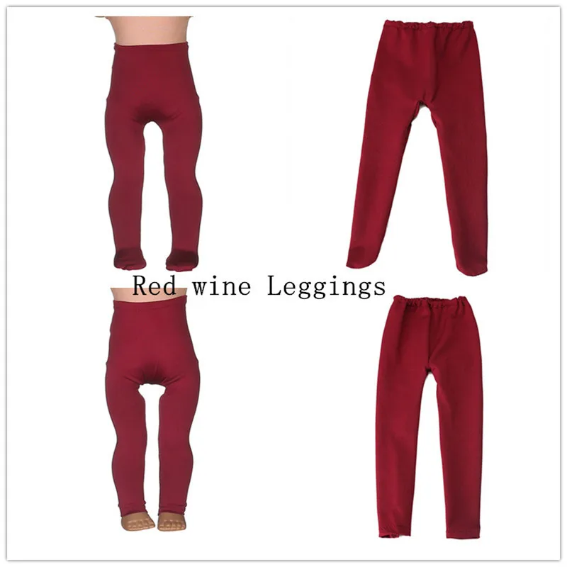 2 цвета красные леггинсы обтягивающие штаны подходят для куклы 18 дюймов детская