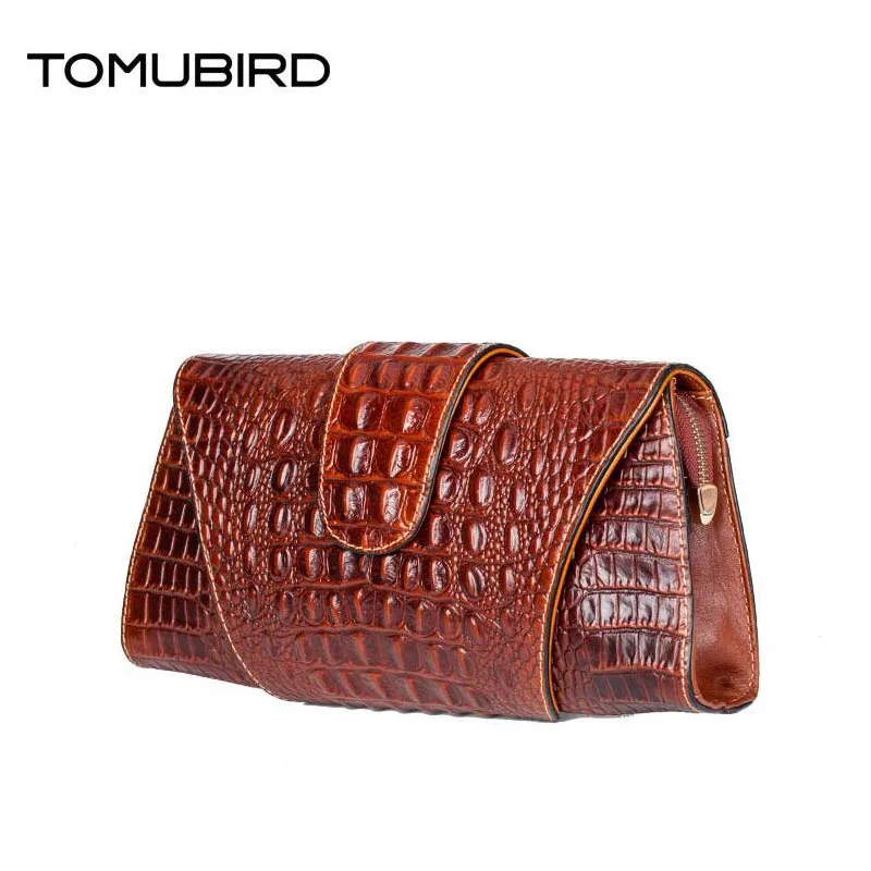 Женская сумка клатч из воловьей кожи с крокодиловым узором|leather women bag|envelope bagbrand bag