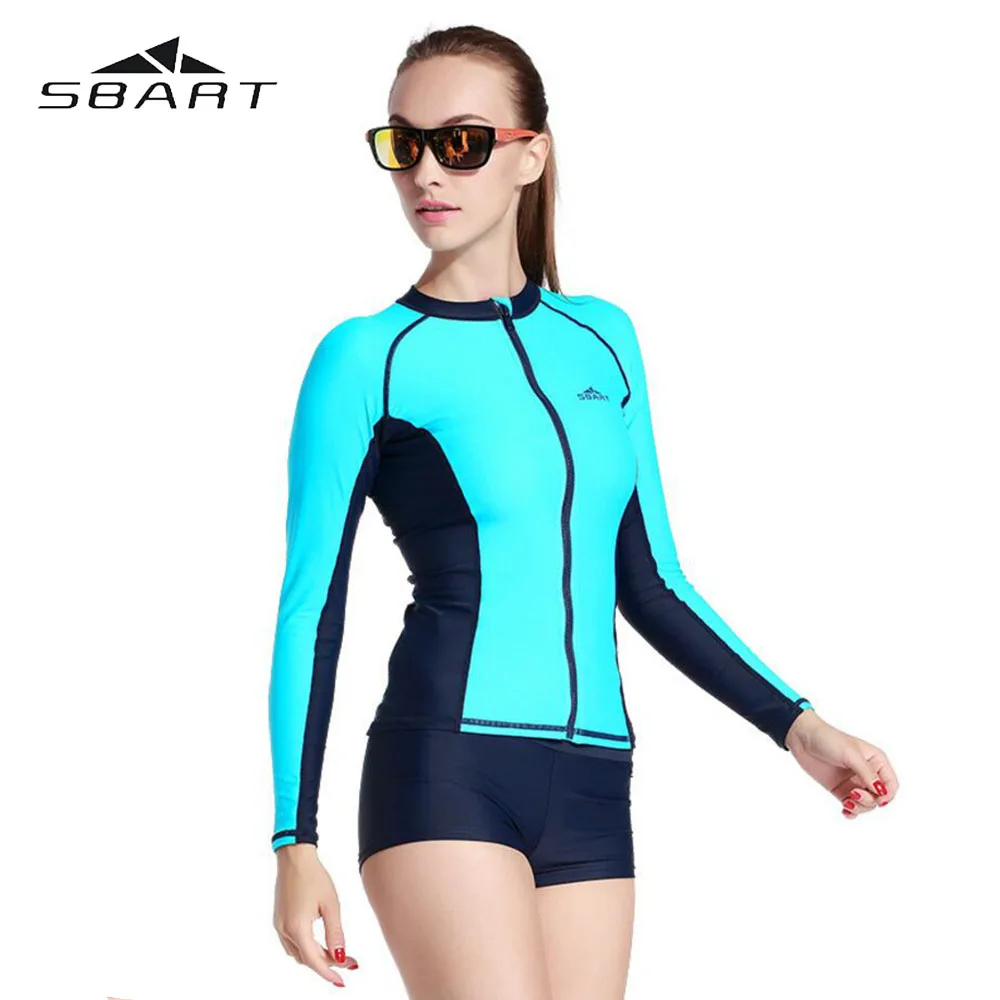 woman 991 SBART Рашгард пара костюм Дайвинг быстросохнущие футболки с длинными рукавами купальник Сноркелинг Плавание Серфинг Дайвинг Топ - Цвет: woman 991