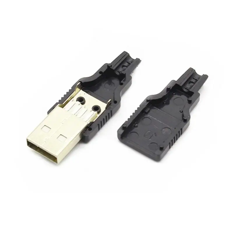 Тип A входящий штекер USB 4 Pin штекера разъем с резиновым шлангом карточная коробка