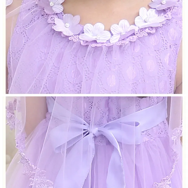 Girls Formal Prom Wedding Cocktail Dress With Lace Shawl Cappa Princess Quinceanera Dresses Elegant Summer Party Evening Dres | Детская