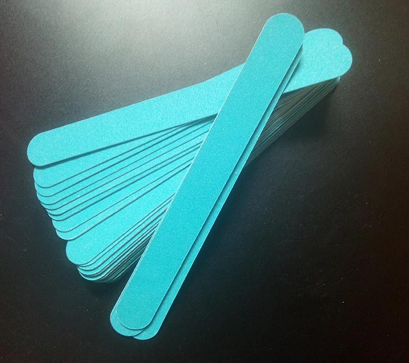

2000PCS/LOT Express delivery Blue Wood Nail Files Sandpaper Buffers Slim Grit Nail Tips Tools Disposable Cuticle Remover