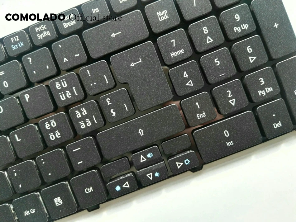 Новая SWISS клавиатура для Acer Aspire 5810 5810T 5410T 5536 5536G 5738 5740 8935 8940 с подсветкой черная