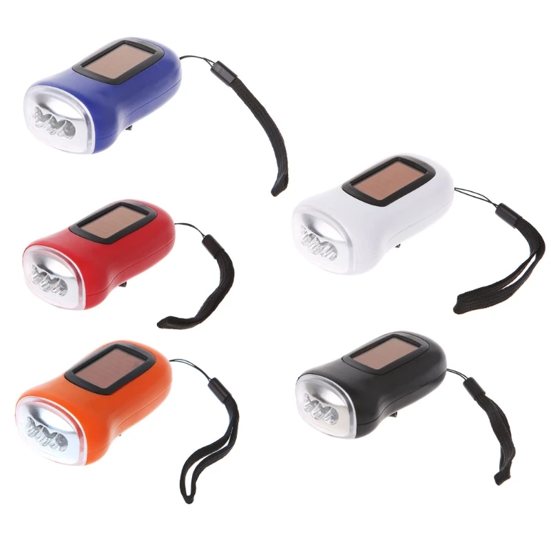 3LED лампе ручной коленчатый Динамо фонарик солнечной энергии torche для наружного кемпинга пешего туризма рыболовное крепление скалолазание