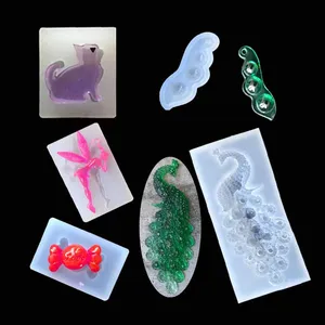 1 шт., силиконовая подвеска в виде павлина и кота