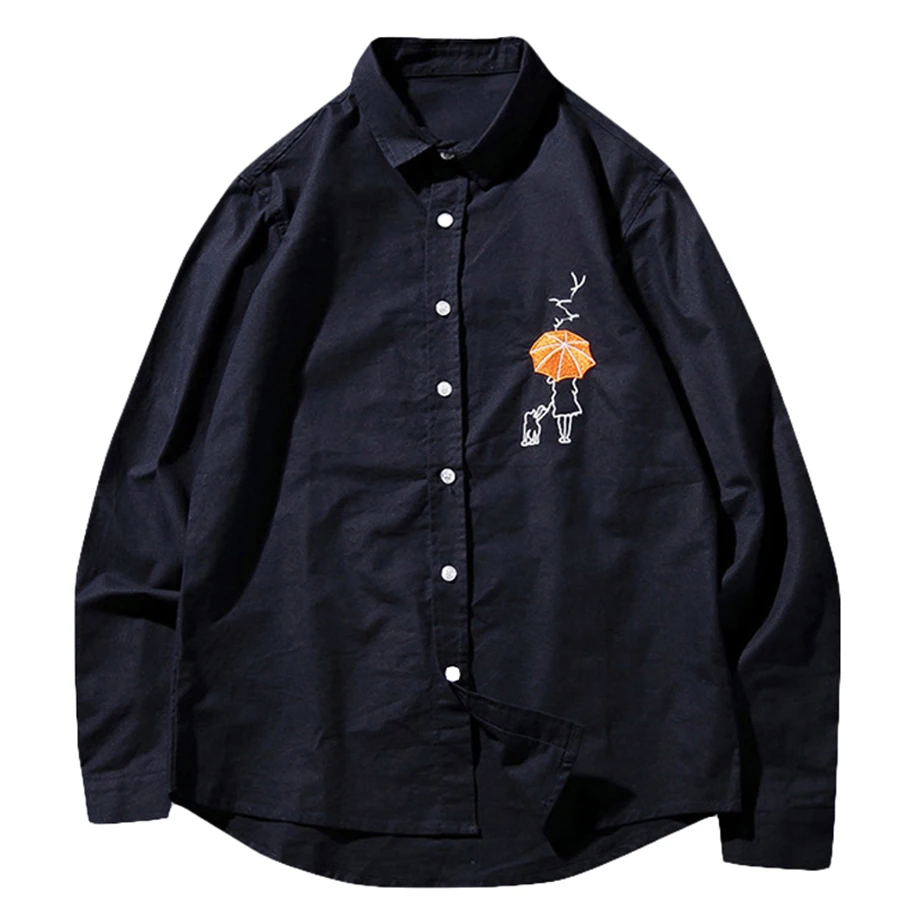 Мужская рубашка с принтом летняя забавная приталенная длинным рукавом 5xl мужская