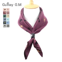 scarf men women fashion print mens scarves autumn winter cotton scarf casual 6060cm pocket square for party gifts adult wrap