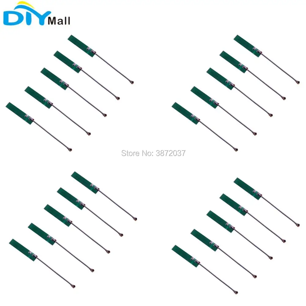 20 шт./лот 4G GSM 3G WCDMA GPRS PCB антенна 50 Ом 2 дБ IPX интерфейс для SIM900A SIM908 SIM800 модуль