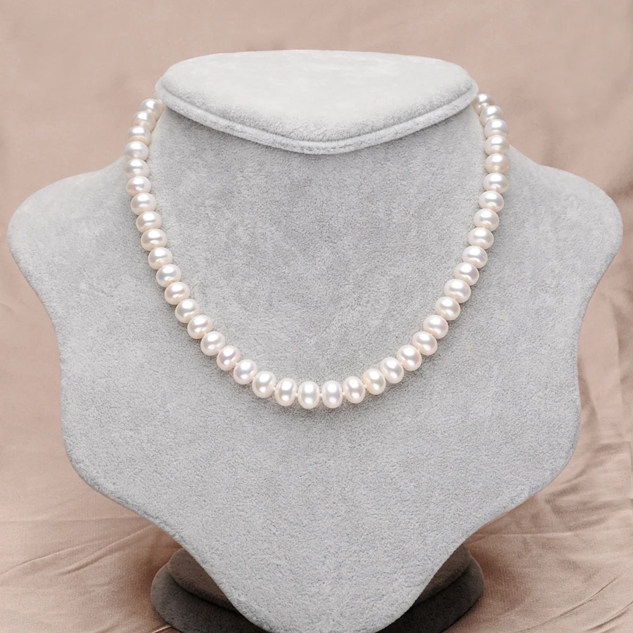 Ожерелье женское с натуральным пресноводным жемчугом 9 10 мм|necklaces for women|necklace