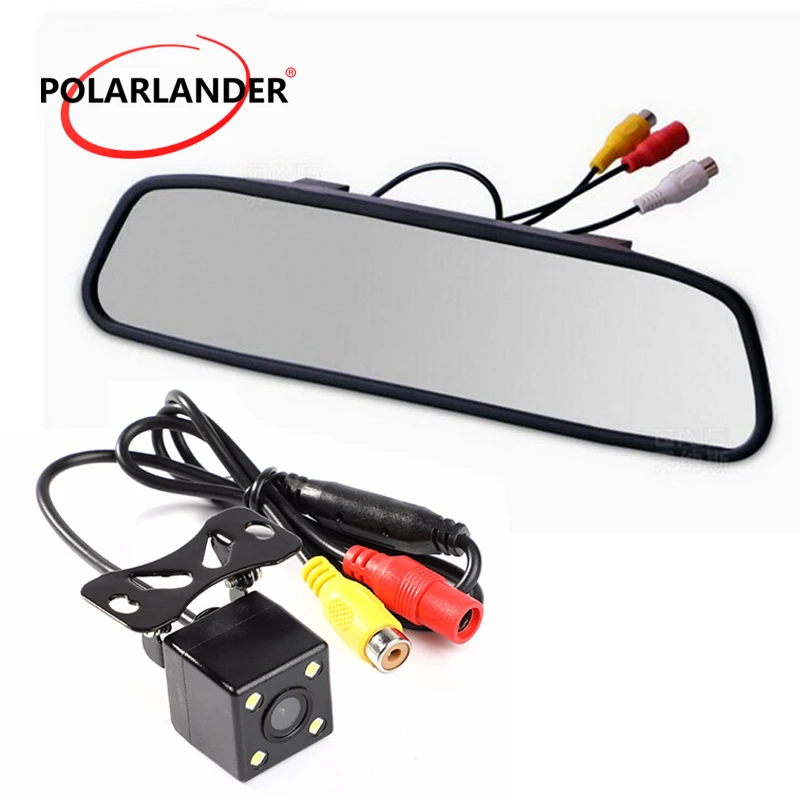 

Reversing CCD Car Glass Lens Camera 4.3" Parking Assistance Car Rear View Camera Night Vision HD Video Rearview Mirror Monitor