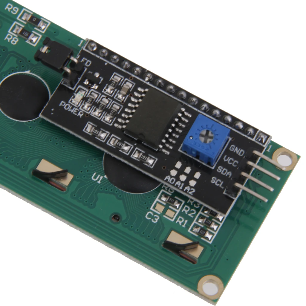 Желто-зеленый ЖК-дисплей 1602 IIC I2C TWI Серийный модуль для | Электроника