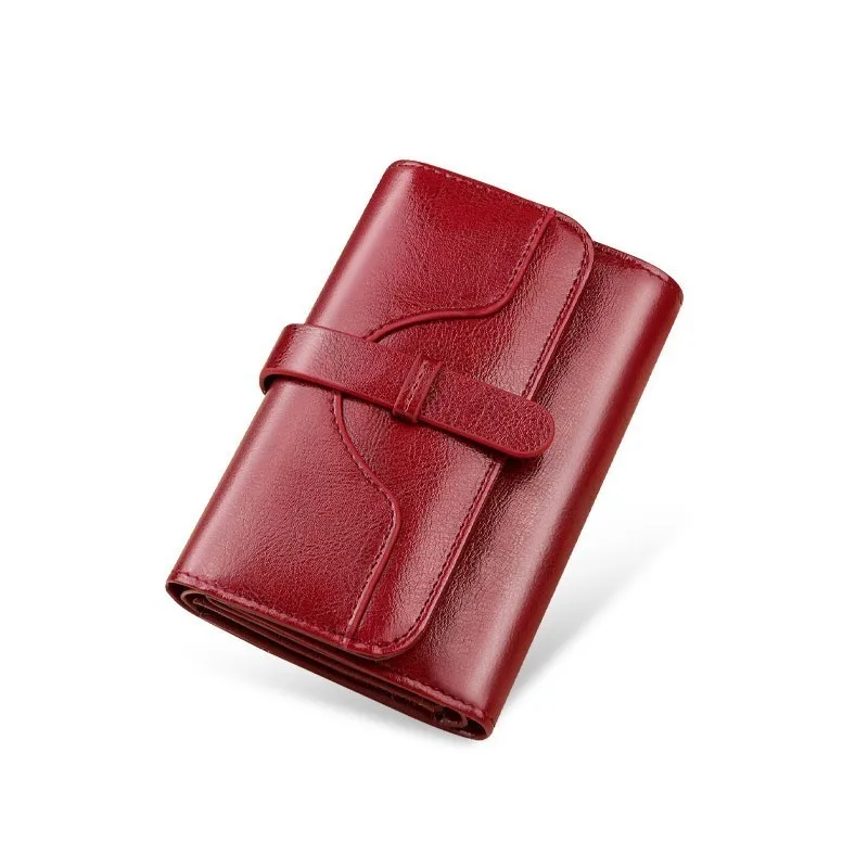 Кошелек NewTri Fold из натуральной кожи для женщин короткий роскошный брендовый