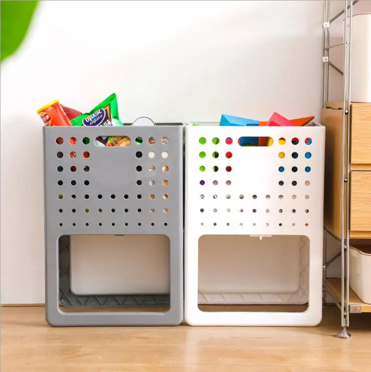 Folding debris storage basket with lege hollow portable hamper home rack clothing towel | Дом и сад