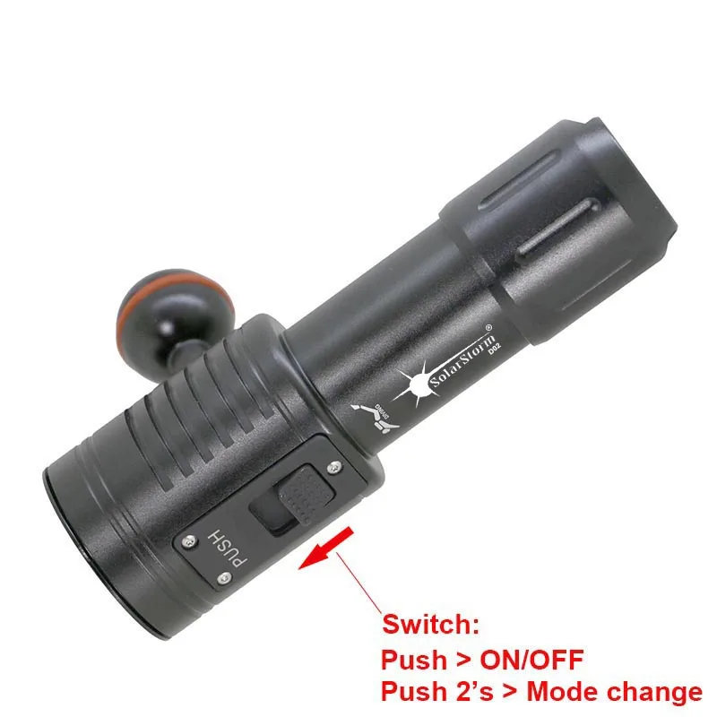 Фонарик для подводной фотографии Solarstorm D02 светодиодный фонарик съемки 26650