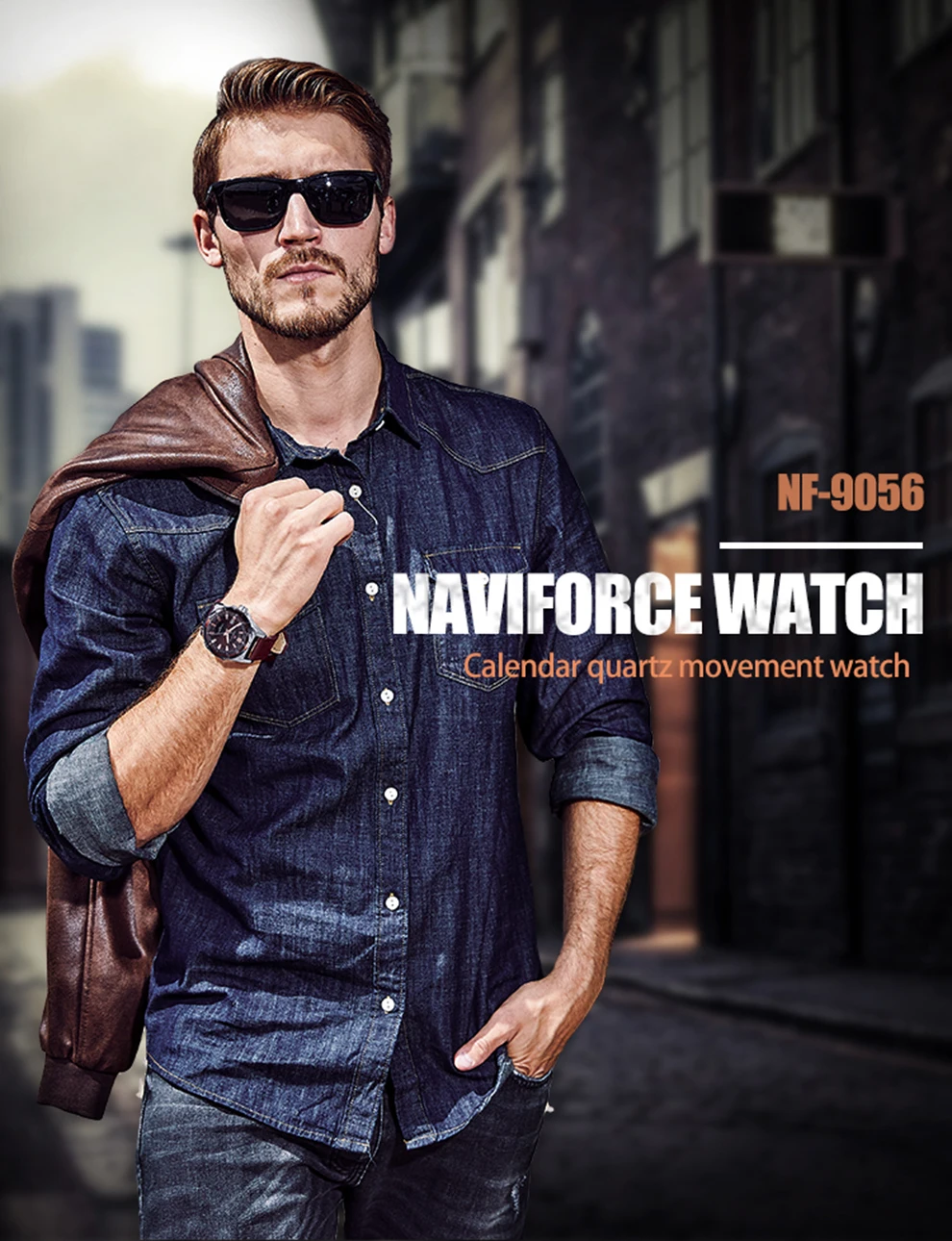 NAVIFORCE роскошные часы Мужские кварцевые повседневные кожаные водонепроницаемые спортивные военные наручные часы с датой мужские часы