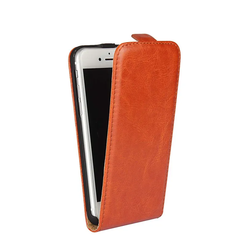 Brown PDGB Флип из искусственной кожи чехол для iPhone 6 6s Plus 7 8 чехол 4 4S 5 5C SE 5S Ретро Чехол Вертикальный флип чехол для телефона магнит - Цвет: Brown