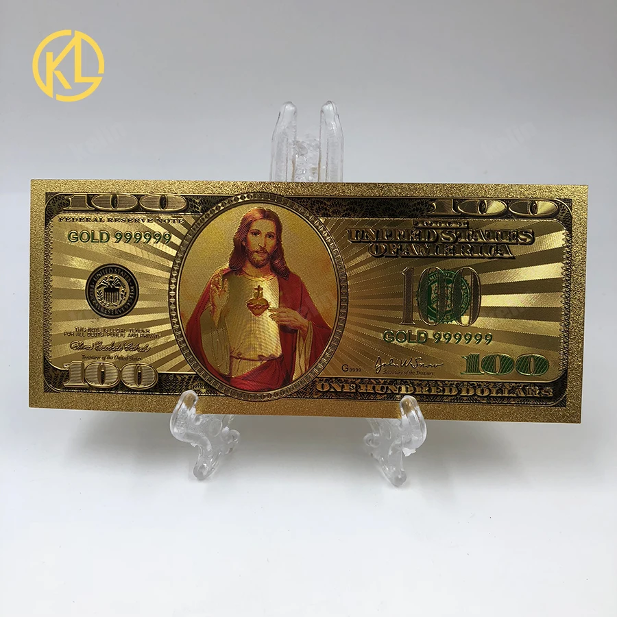 Кредиток золота 24k позолоченные США 100 долларов мир фальшивых денег коллекции