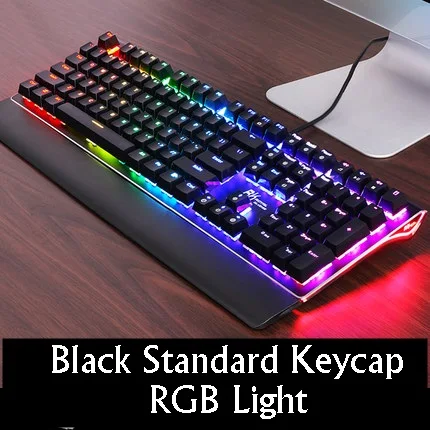 Белый Royal Kludge RK S108 эргономичная USB Проводная Механическая игровая клавиатура, монохромная/RGB подсветка черный, синий, коричневый, красная ось - Цвет: Белый