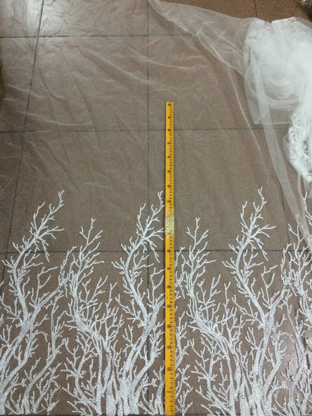 fashionable tulle embroidery french net lace fabric Cyndi-8846 with beads for party dress | Дом и сад
