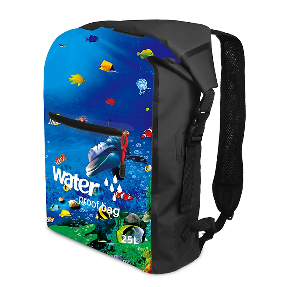 25L Outdoor Waterproof Dry Bag Roll Top Floating Backpack Swimming Bag River Trekking Backpack for Kayaking Rafting Boating - Цвет: Color-3