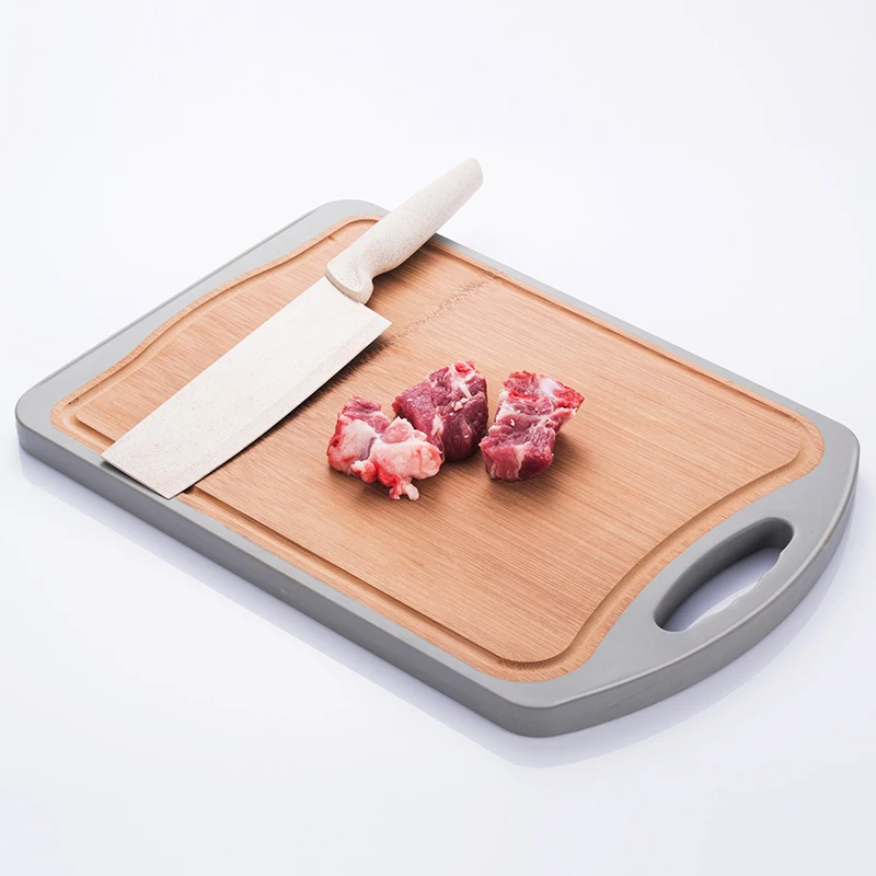 1Pcs Kitchen Chopping Board Double-sided Dual-purpose Cutting Thickening Anti-skid Meat Vegetables PP+Bamboo 38.5cm*26.5cm*2cm | Дом и сад