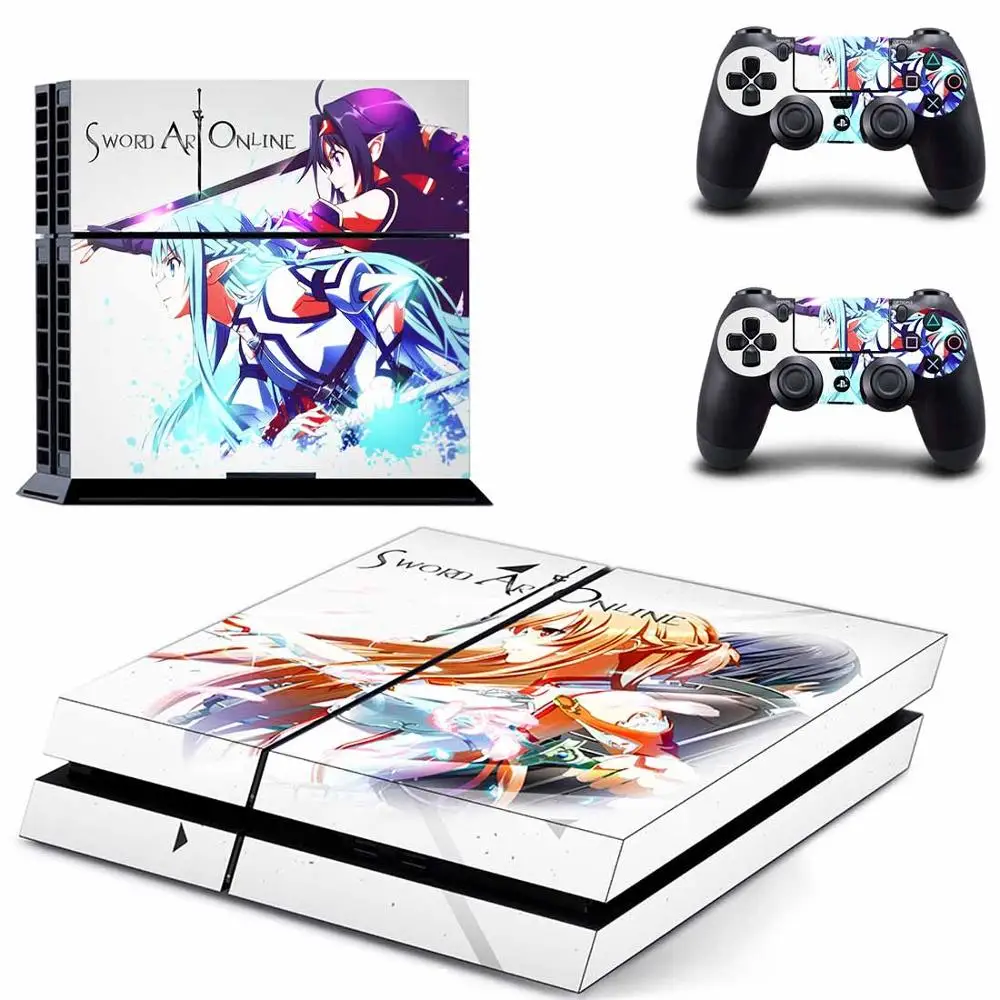 GYTM0845 PS4 полный стикер кожи лицевые панели Sword Art онлайн для sony playstation 4 консоли и контроллера - Цвет: GYTM0845