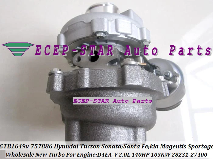 GTB1649V 757886 28231-27400 2823127400 757886-0003 757886-5003S Turbo для HYUNDAI Tucson KIA Sportage 2 05- D4EA V 2.0L CRDi |