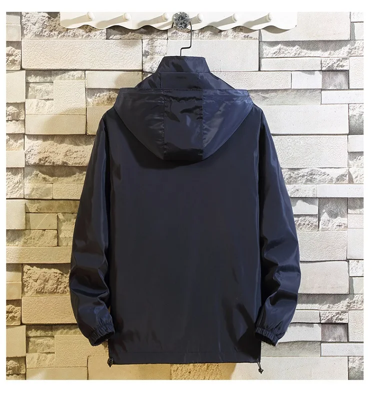 8XL брендовая мужская куртка черный красный серый Повседневная однотонная с капюшоном Свободная куртка-бомбер ветровка тренд хип хоп Уличная одежда; YA032